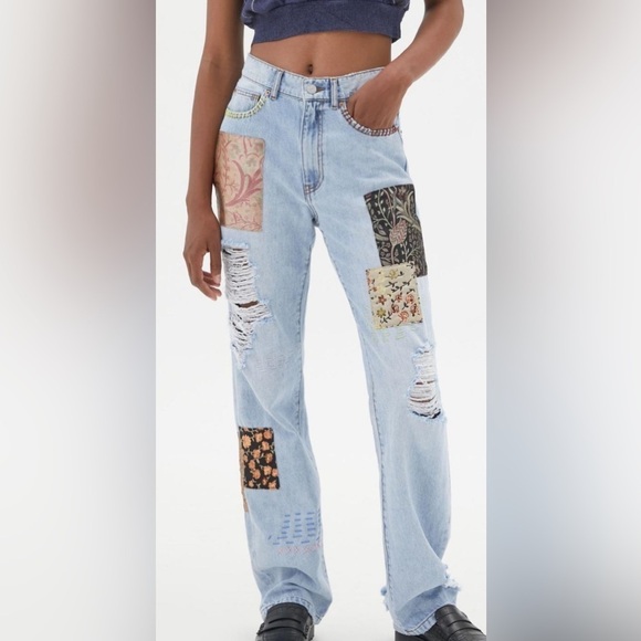 BDG X High waist cowboy relaxed jeans Urban Renewal Remade Patchwork 90s rare 29 - Picture 2 of 7